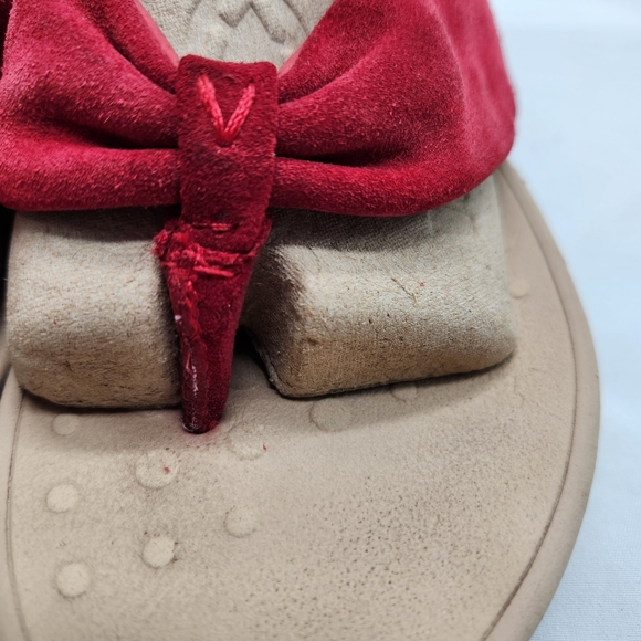 Vionic Red Slip On Thong Sandals - Picture 4 of 14